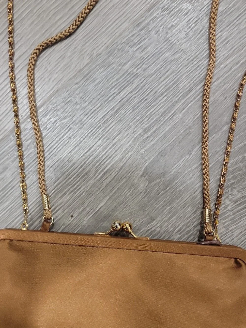 Valerie Stevens Gold Sequin Woven Clutch